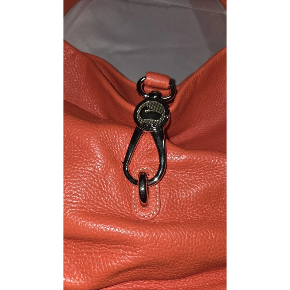 Dooney & Bourke Pebble Leather Logo Hobo